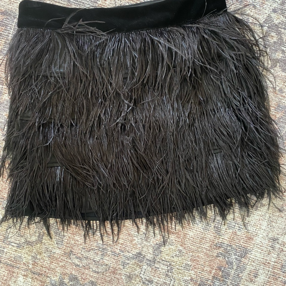 Sam Edelman feather velvet waist skirt